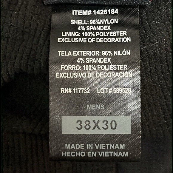 Gerry Fleece Lined Stretch Hiking Travel Pants ‎ Mens Size 38x30 Black 117732 - Picture 4 of 12